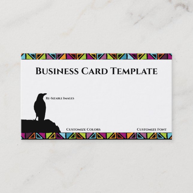 Black Birds Logo Raven Carte de visite (Devant)