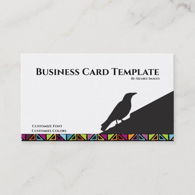 Black Birds Logo Raven Carte de visite (Devant)