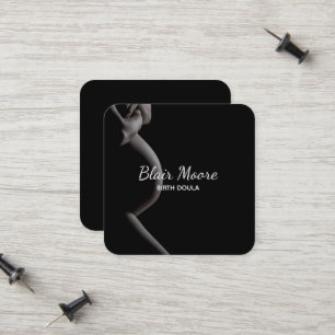 Black Birth Doula Midwomen Pregnancy Business Card Telefonnummerkarte