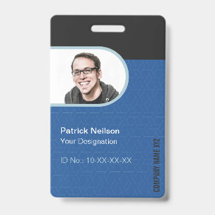 Black Blue Corporate Employee Foto ID Ausweis
