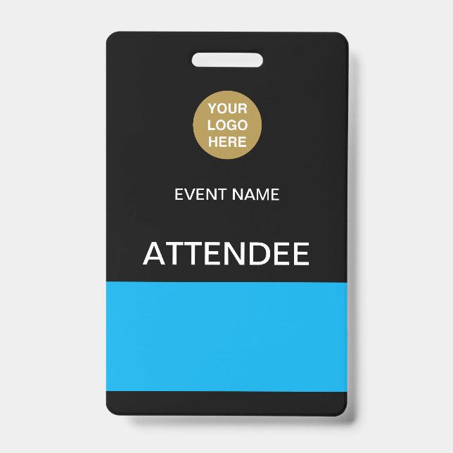 Black Blue Event ID Abzeichen Ausweis (Vorderseite)