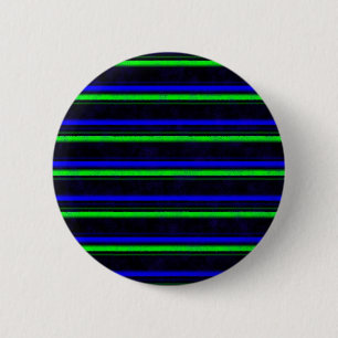 Black Blue Green Stripes Button