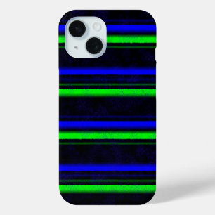 Black Blue Green Stripes Case-Mate iPhone Hülle