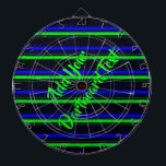 Black Blue Green Stripes Dartscheibe<br><div class="desc">Black Blue Green Stripes ,  Rainbowart in Elephanten Skin Leather Optik - Digitale Arbeit von Krisi ArtKSZP. Weitere Produkte in Store Category >>>3D,  Abstrakt,  Artdeco,  Retro,  Rainbowart >> Geste - Stripe pattern >>> Schwarz-blaue Streifen</div>
