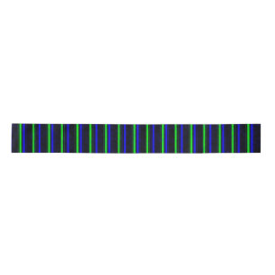 Black Blue Green Stripes Satinband