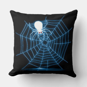 Black & Blue Halloween Spiegeleflechte Kissen