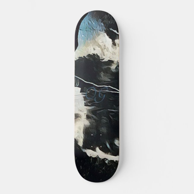 Black & Blue Mountain Skateboard (Vorderseite)