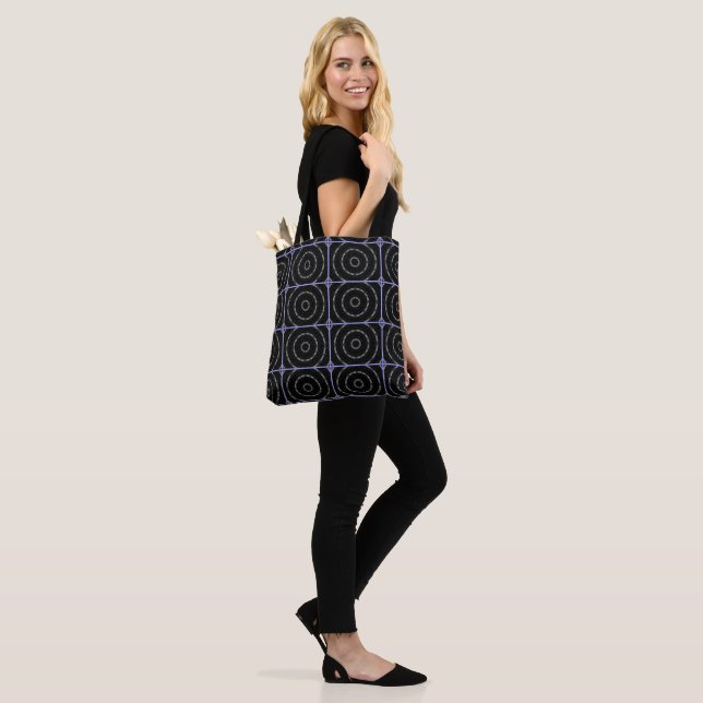 Black Blue n Silver Tote Bag Tasche (Am Model)