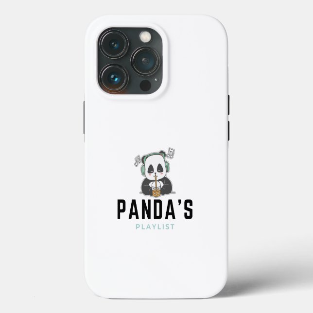 Black Blue Panda Playlist iPhone 13 Pro Hüllen (Rückseite)