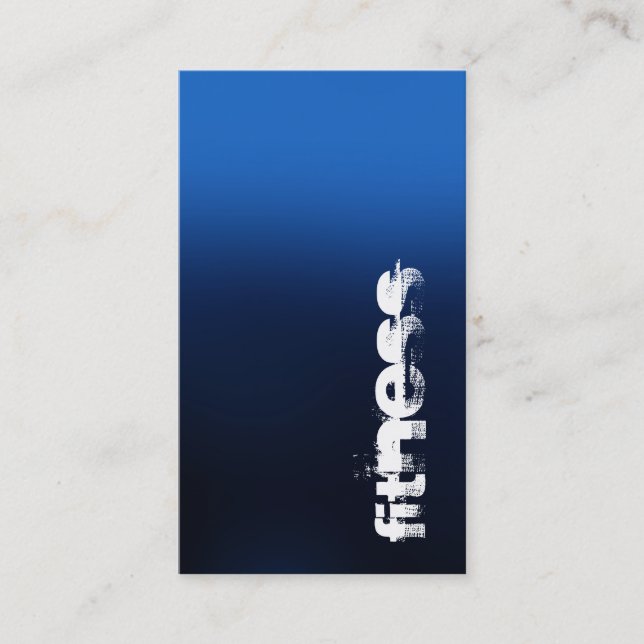 Black Blue Personal Trainer Fitness Business Card Visitenkarte (Vorderseite)