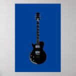 Black Blue Pop Art Electric Gitarre Poster<br><div class="desc">Musikinstrumente Graphic Designs Bilder</div>