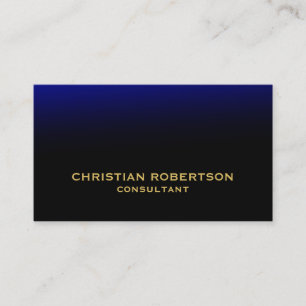 Black Blue Schlicht Modern Consultant Business Car Visitenkarte