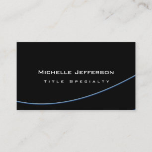 Black Blue Spiral Motif Carte de visite tendance
