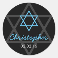 Black Blue Star von David Personalisiert Bar Mitzv