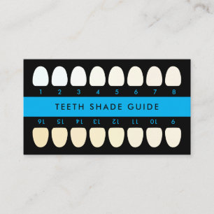 Black Blue Teeth Whitening Shade Guide Visitenkarte