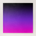 Black Blue Violet und Neon Pink Ombre<br><div class="desc">Ein herausforderndes Puzzle mit einem trifarbigen Farbverlauf oder ombre Design: schwarz,  blau violett und neonrosa. Sie können dem Design auch einen personalisierten Text,  einen Monogramm-Buchstaben oder ein Foto hinzufügen. Wenn Sie diese auf ein anderes Geschenk übertragen,  kann die Option nahtlose Kacheln für Ihre Bedürfnisse geeignet sein.</div>