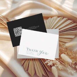 Black Blue Wedding Dankeschön-Karte für immer begi