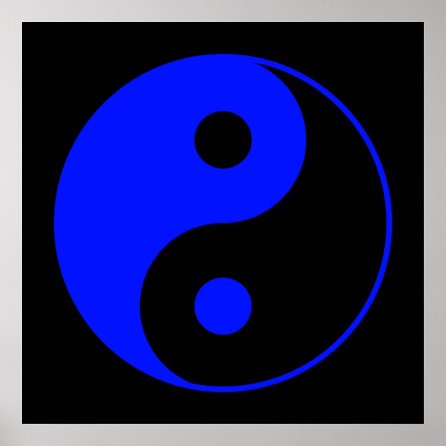 Black & Blue Yang Yang Symbol Poster (Vorne)