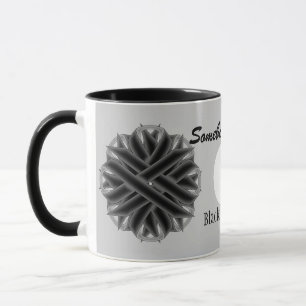 Black Blume Ribbon Tmpl von Kenneth Yoncich Tasse