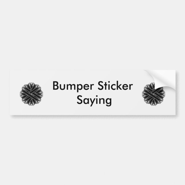 Black Blume Ribbon von Kenneth Yoncich Autoaufkleber (Vorne)