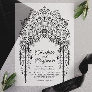 Black Boho Mandala Moderne Hochzeit