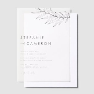 Black Boho Minimalistisch Foliage Wedding