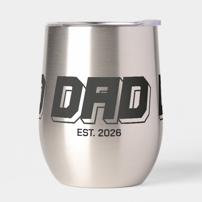 Black Bold Established New Dad Gift (Gauche)