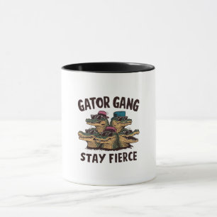 Black Bold Gator Gang Mug