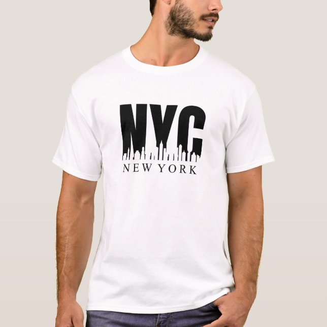 Black Bold New York City T-Shirt (Vorderseite)