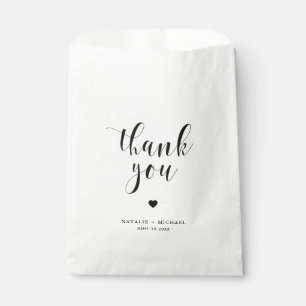 Black Bold Script Wedding Vielen Dank Geschenktütchen