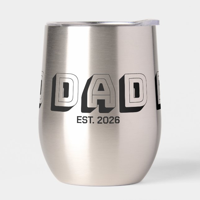 Black Bold Varsity Established Dad (Gauche)