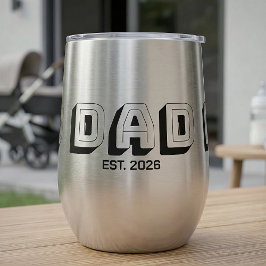 Black Bold Varsity Established Dad