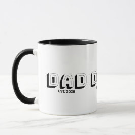 Black Bold Varsity Established Dad Tasse