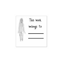 Black Book Lover Personal Library Book Briefmarke