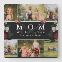 Black Botanical Floral Mama 8 Foto Collage Geschen