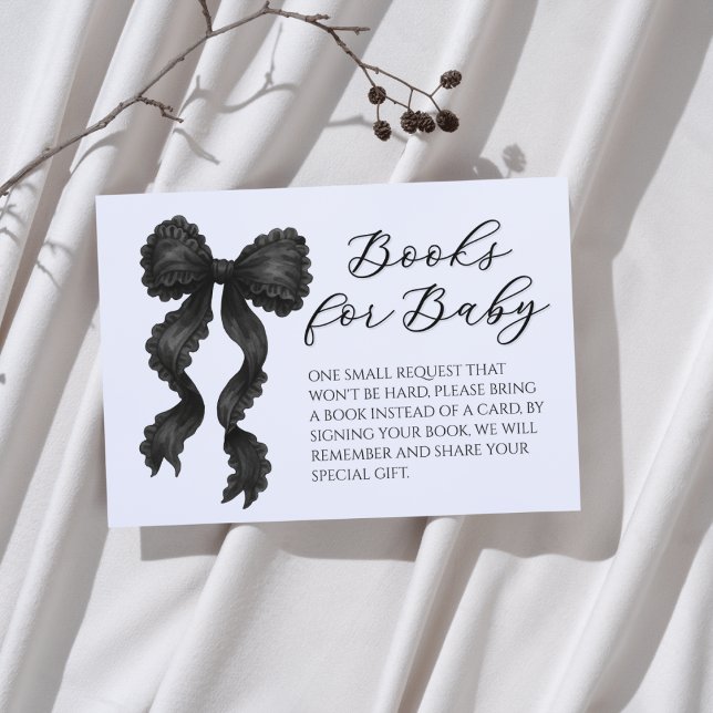 Black Bow Baby Showbücher für Baby Begleitkarte (Von Creator hochgeladen)