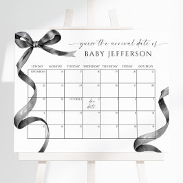 Black Bow Baby Showrate Terminkalender Poster