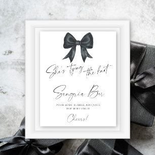 Black Bow Brautparty Sangria Bar Poster