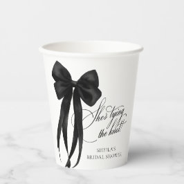 Black Bow Bridal Shower Paper Cup Pappbecher