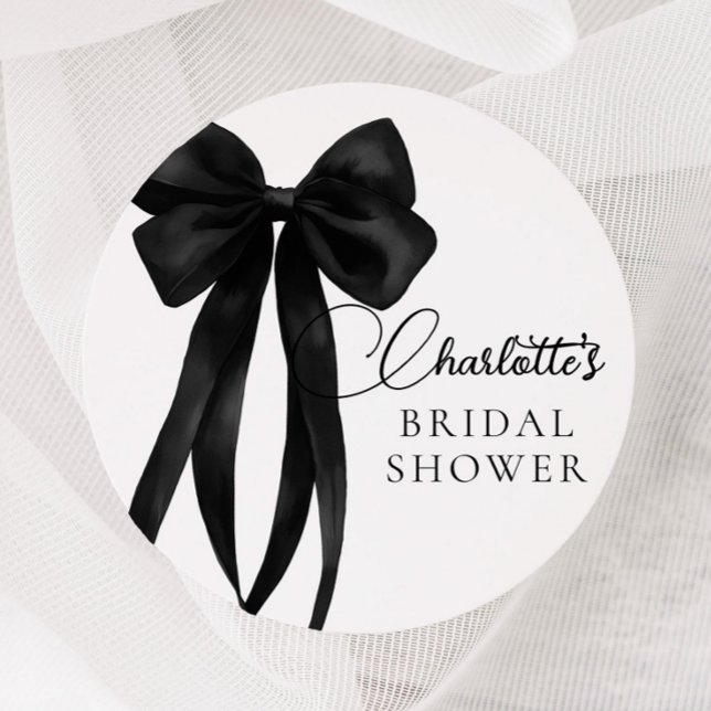 Black Bow Bridal Shower Sticker (Von Creator hochgeladen)