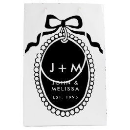 Black Bow Coquette Anniversary Charm Mittlere Geschenktüte