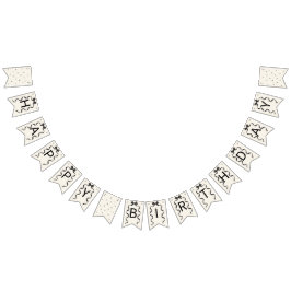 Black Bow Coquette Birthday Wimpelkette