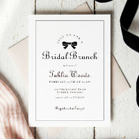 Black Bow Coquette Elegante Bridal Brunch