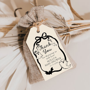 Black Bow Ghost halloween Baby Shower Geschenktast Geschenkanhänger