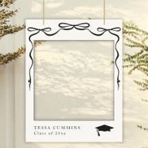 Black Bow Girl Abschluss Selfie Frame Foto Prop