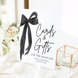 Black Bow Graduate Party Graduate Cards & Gifts Sockelschild
