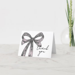 Black Bow Halloween Kinderdusche Dankeskarte