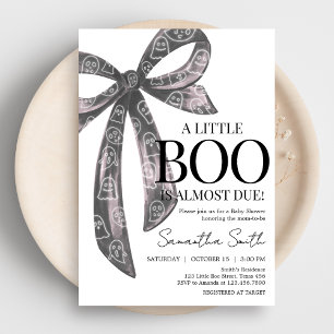 Black Bow Halloween Kinderdusche Einladung