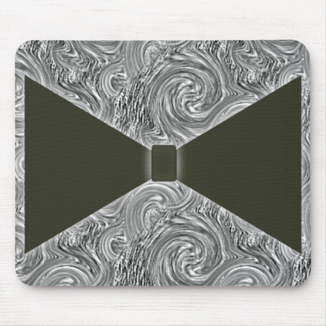 Black Bow-Krawatte Mousepad (Vorne)