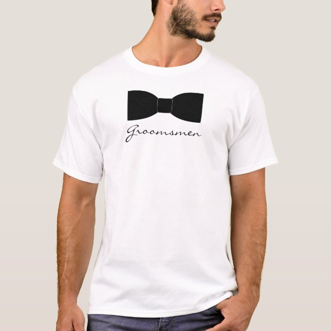 Black Bow-Krawatte T-Shirt (Vorderseite)